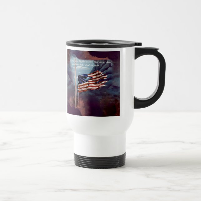 Mug De Voyage Fumée tombée mais pas oubliée et drapeau déchiré (Droite)