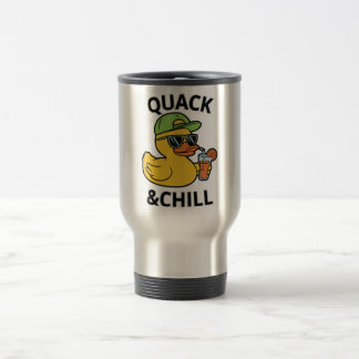 Mug De Voyage Funny Duck Quack & Chill – Yellow Duck with Sungla