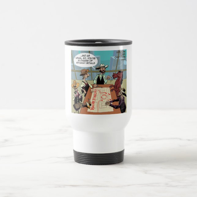 Mug De Voyage Funny Horse Bank Rober (Centre)