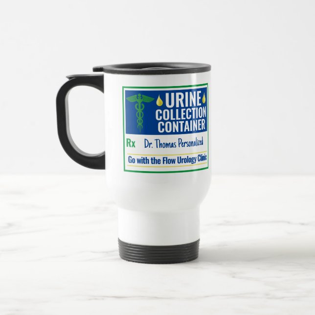 Mug De Voyage Funny Novelty Doctor Nurse Collection d'urine pers (Gauche)