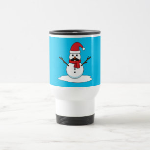 Mug De Voyage Funny Snowman avec Moustache et carotte