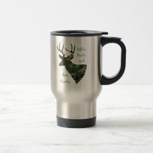 Mug De Voyage Fusils, raquettes et pistes de cerfs Camouflage Ch