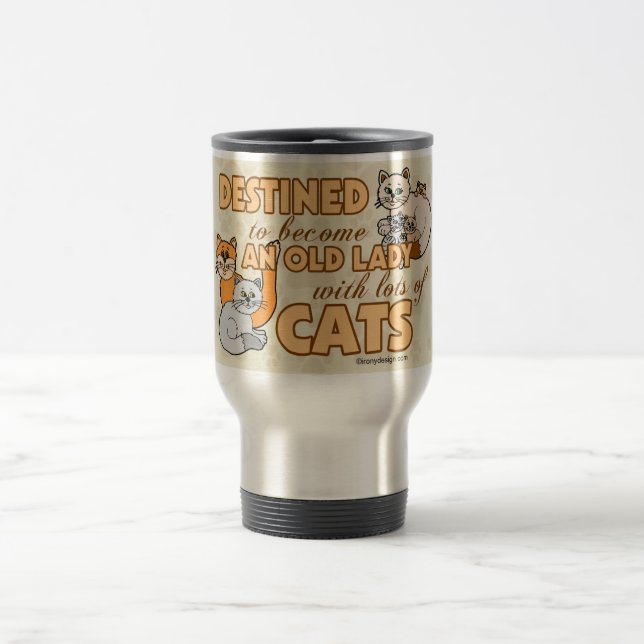 Mug De Voyage Future Madame folle Funny Saying Design de chat (Centre)