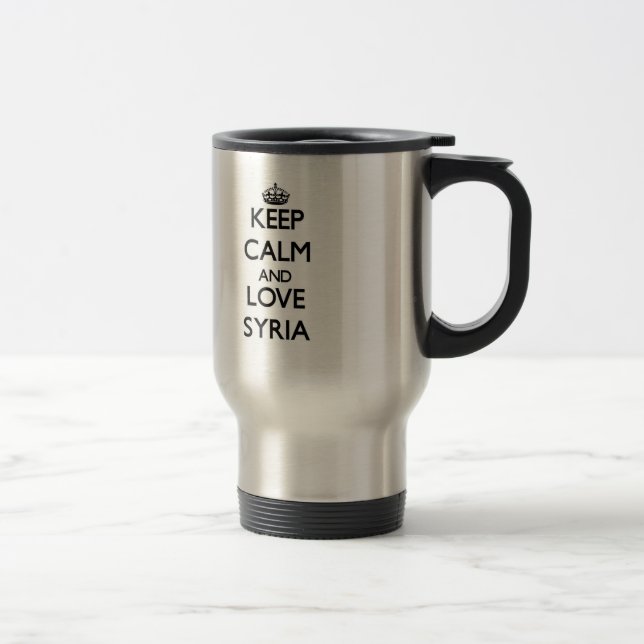 Mug De Voyage Gardez le calme et aimez la Syrie (Droit)