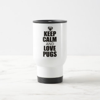 Mug De Voyage Gardez le calme et aimez les carlins