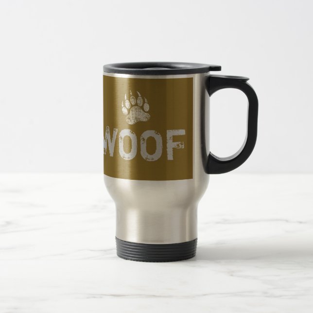 Mug De Voyage Gay Bear Pride en détresse Ours Paw WOOF (Droit)