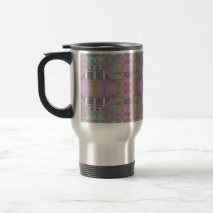 Mug De Voyage Géométrique vert violet rose