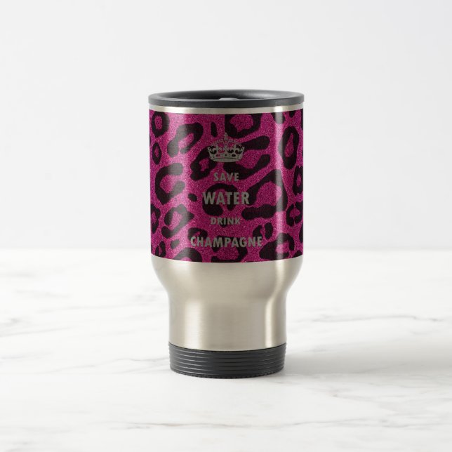 Mug De Voyage Gilry chic Sauvez de l'eau boisson champagne blanc (Centre)