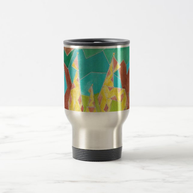 Mug De Voyage Giraffe Family Watercolor Art (Centre)