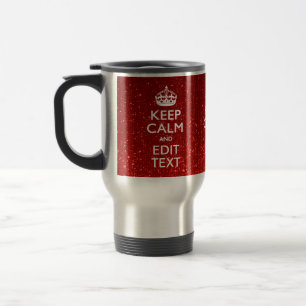 Mug De Voyage Glamor Red Festive Personnalisé Conserver le calme