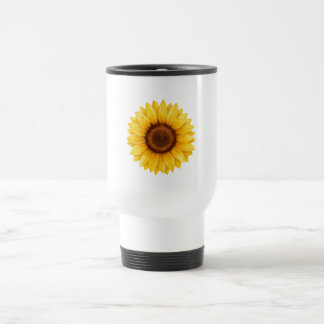 Mug De Voyage Gobelet de voyage Fleur de tournesol jaune aquarel
