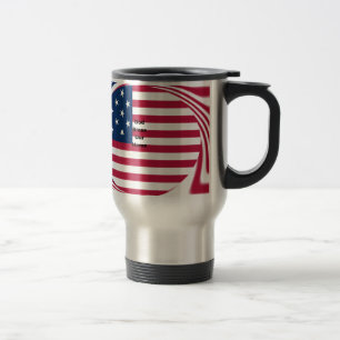 Mug De Voyage God Bless Our Home : USA Flag Swirl Art