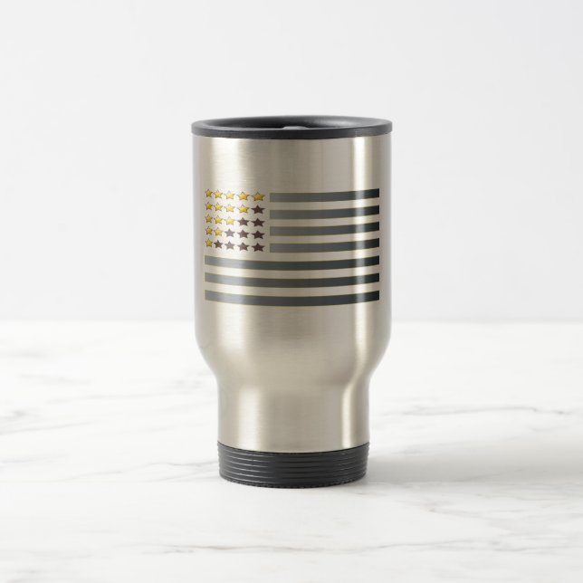 Mug De Voyage Gold Stars Silver Stripes (Centre)