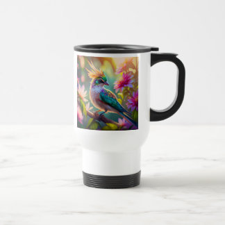 Mug De Voyage Golden Crested Green Headed Finch Imaginaire Oisea