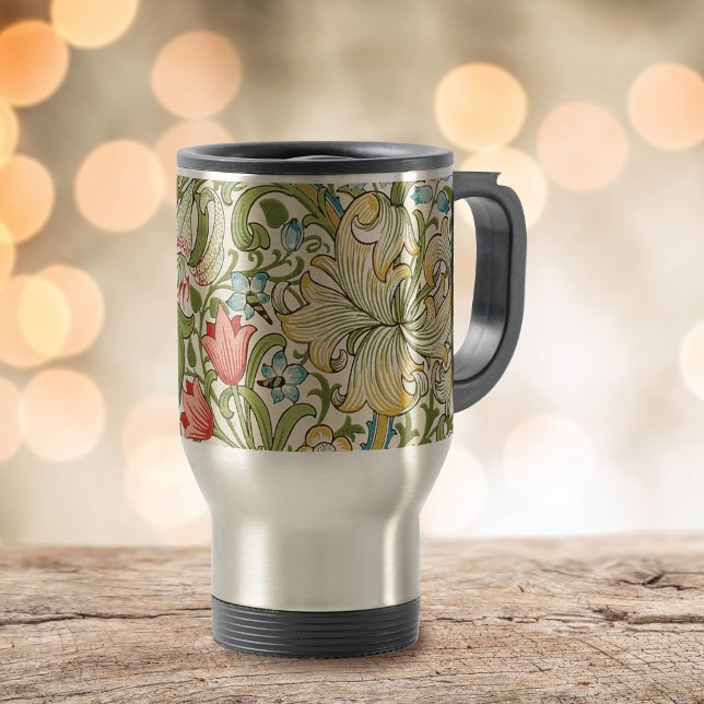 Mug De Voyage Golden Lily Floral William Morris (Créateur téléchargé)