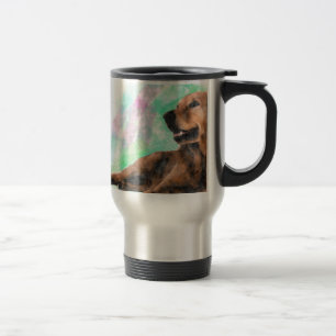 Mug De Voyage Golden Retriever Dog Water peinture couleur