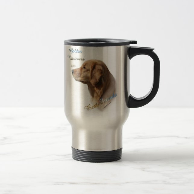 Mug De Voyage Golden Retriever meilleur ami (Droit)