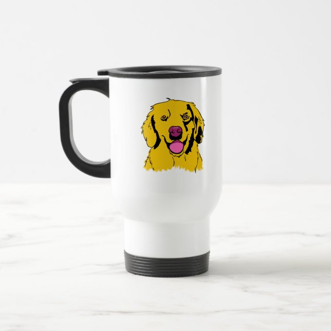 Mug De Voyage Golden Retriever Pop Art (Gauche)