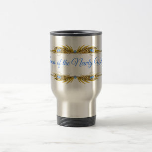 Mug De Voyage Golden Royal Peacocks & Feathers