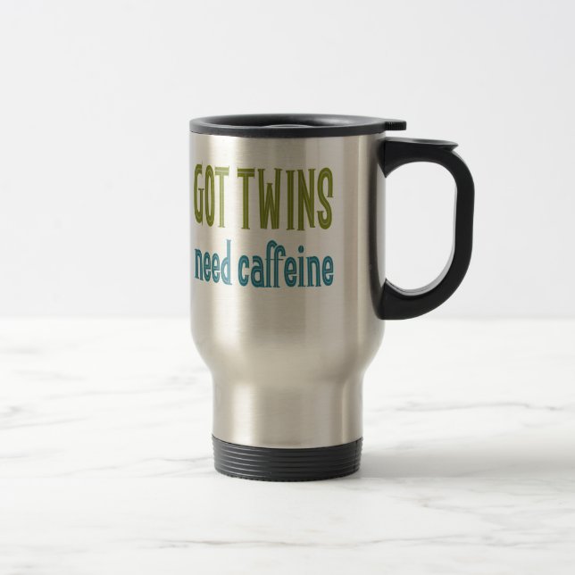 Mug De Voyage GOT TWINS a besoin de caféine (Droit)