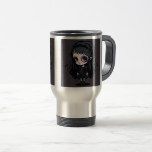 Mug De Voyage Goth Girl Travel/Commuter Mug, 15 oz