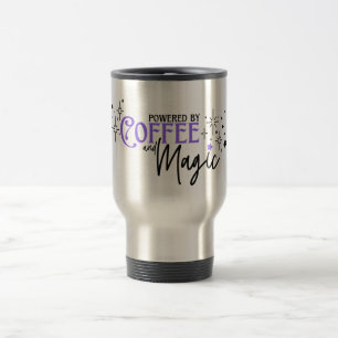 Mug De Voyage Grand café argenté illustré et magique