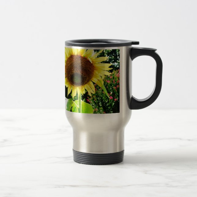 Mug De Voyage Grand tournesol jaune (Droit)