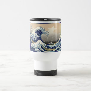 Mug De Voyage Grande Vague au large de Kanagawa et Mont Fuji Mer