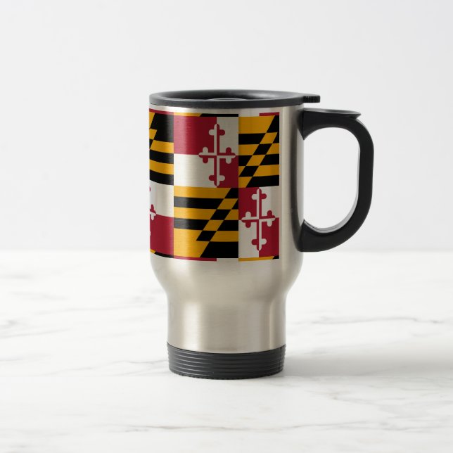 Mug De Voyage Graphique du drapeau de l'État du Maryland (Droit)
