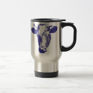 Mug De Voyage Graphique pourpre de vache à art de bruit