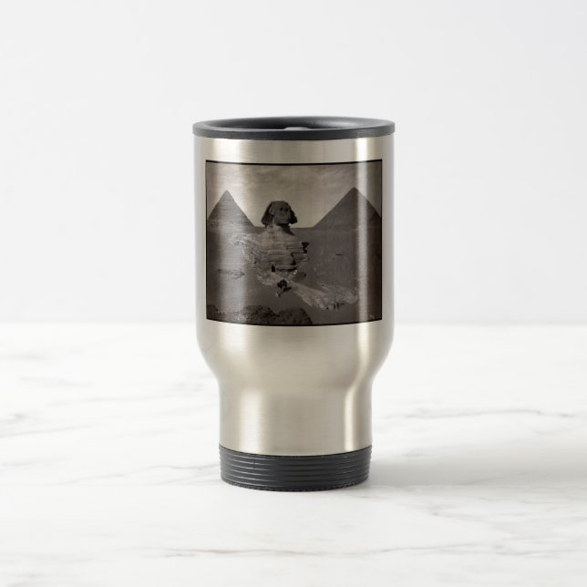 Mug De Voyage Great Sphinx & Gizeh Pyramides Necropolis Egypte (Centre)