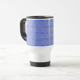 Mug De Voyage Grec Meander Carré Motif