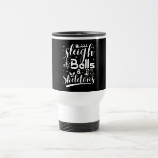 Mug De Voyage Grelots de traîneau & squelettes dansant Noël drôl