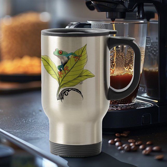 Mug De Voyage Grenouille à arbre rouge (Créateur téléchargé)
