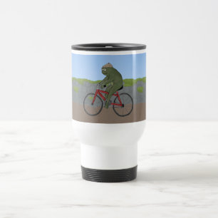 Mug De Voyage Grenouille gentilhomme sur une moto