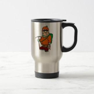 Mug De Voyage Grimpeur de montagne de bande dessinée