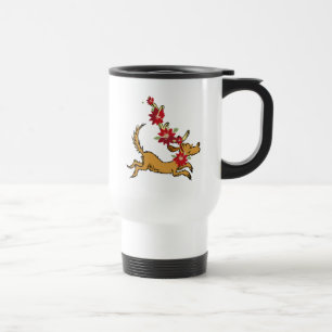 Mug De Voyage Grinch   Max Poinsettia de Noël