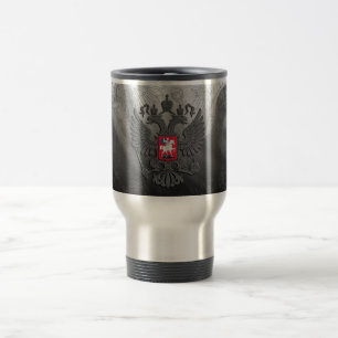 Mug De Voyage Gris russe de drapeau de symbole
