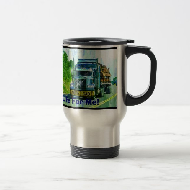 Mug De Voyage Gros Rig, Véhicule De Transport Lourd, Camion (Droit)