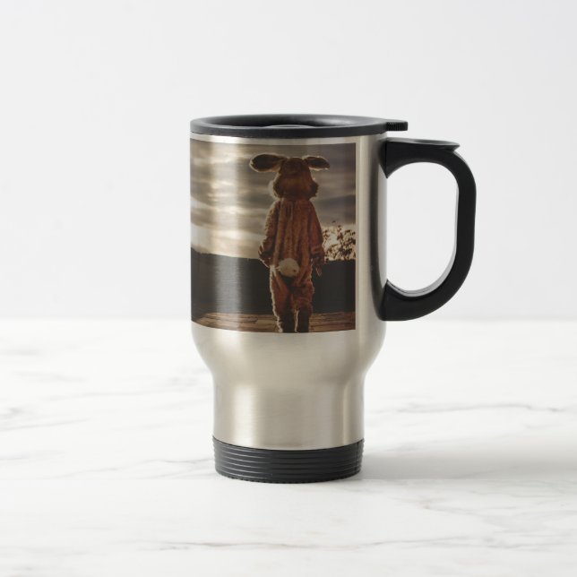 Mug De Voyage grunge de lapin (Droit)