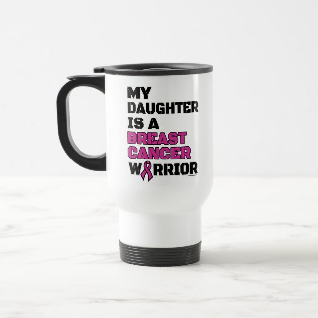 Mug De Voyage Guerrier/Bloc/Fille...Cancer du sein (Gauche)