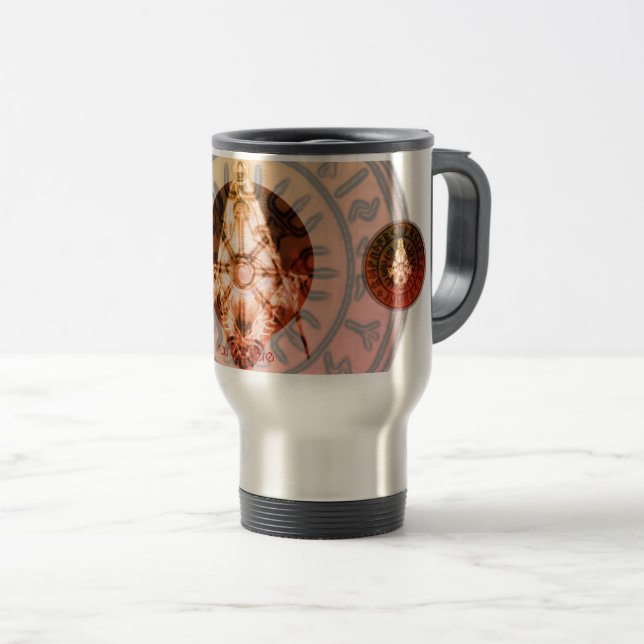 Mug De Voyage Guerrier maçonnique (Devant droit)