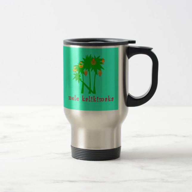 Mug De Voyage Habillement hawaïen de Noël de Mele Kalikimaka (Droit)