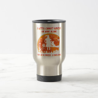 Mug De Voyage Halloween Chien Chien de Bulldog