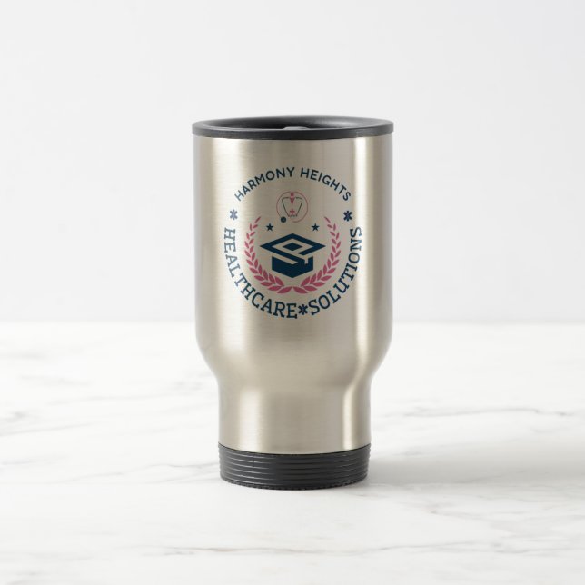 Mug De Voyage Harmony Heights Healthcare Solutions Logo de l'ent (Centre)