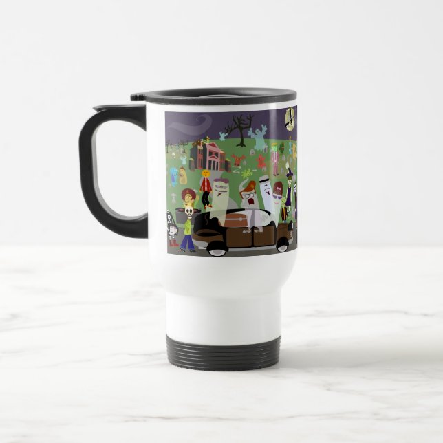 Mug De Voyage Haunted Halloween Graveyard Party (Gauche)