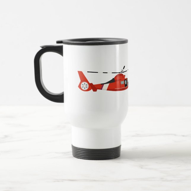 Mug De Voyage Hélicoptère de la Garde côtière (Gauche)