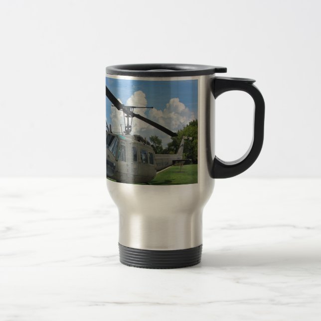 Mug De Voyage Hélicoptère vintage de militaires du Vietnam Uh-1 (Droit)
