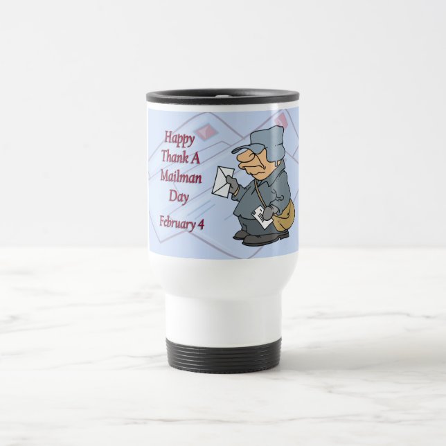 Mug De Voyage Heureux remerciez facteur jour le 4 février (Centre)
