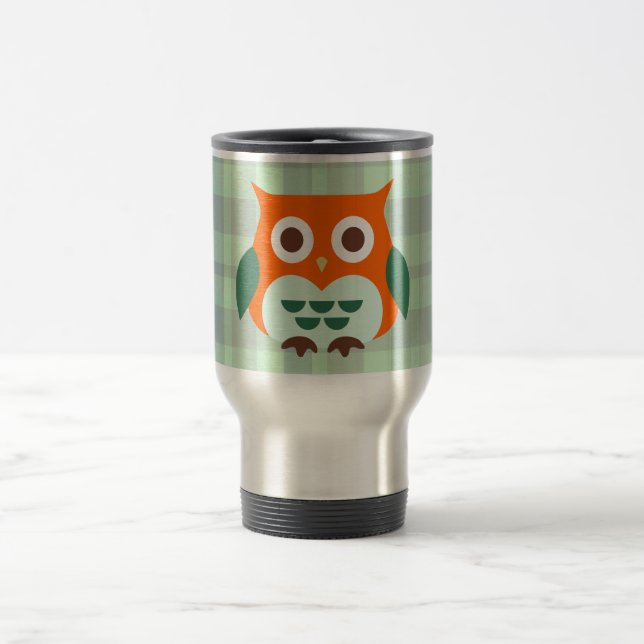 Mug De Voyage Hibou orange mignon (Centre)